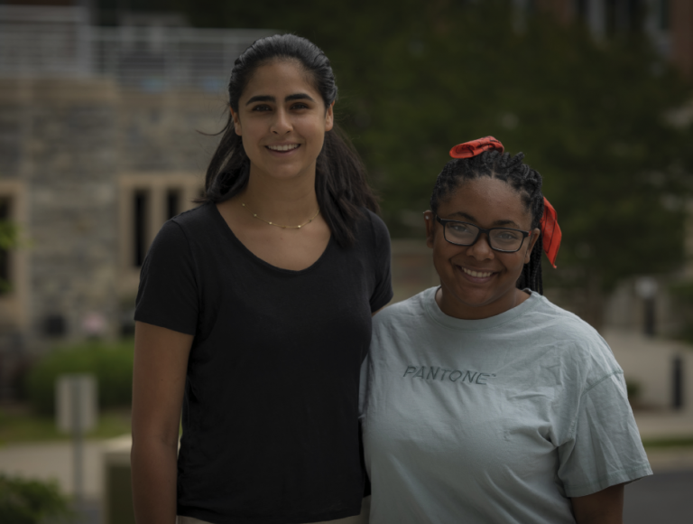 Photo of CUBE 2022 Virginia Tech interns Kinara Gasper and Kayla Williams